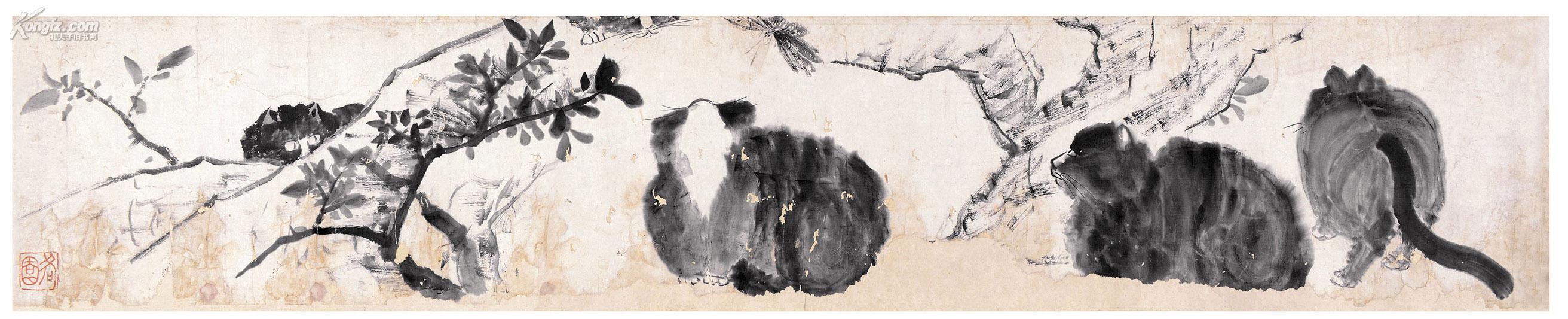 拍品详情 拍品大图 八大山人 猫石图 滚动鼠标滚轴,图片即可轻松