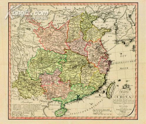 中国地图  开拍时间: 2009-11-23 10:00:00  拍卖公司: 年代: 1800年图片