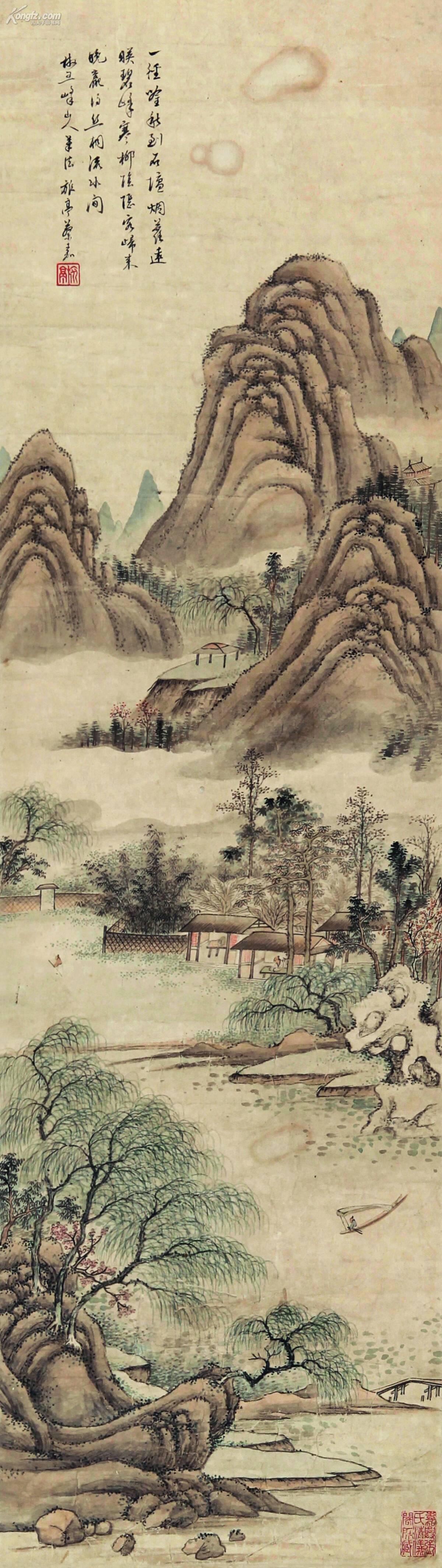 中国书画 拍品详情 > 拍品大图  蔡嘉 山水 滚动鼠标滚轴,图片即可