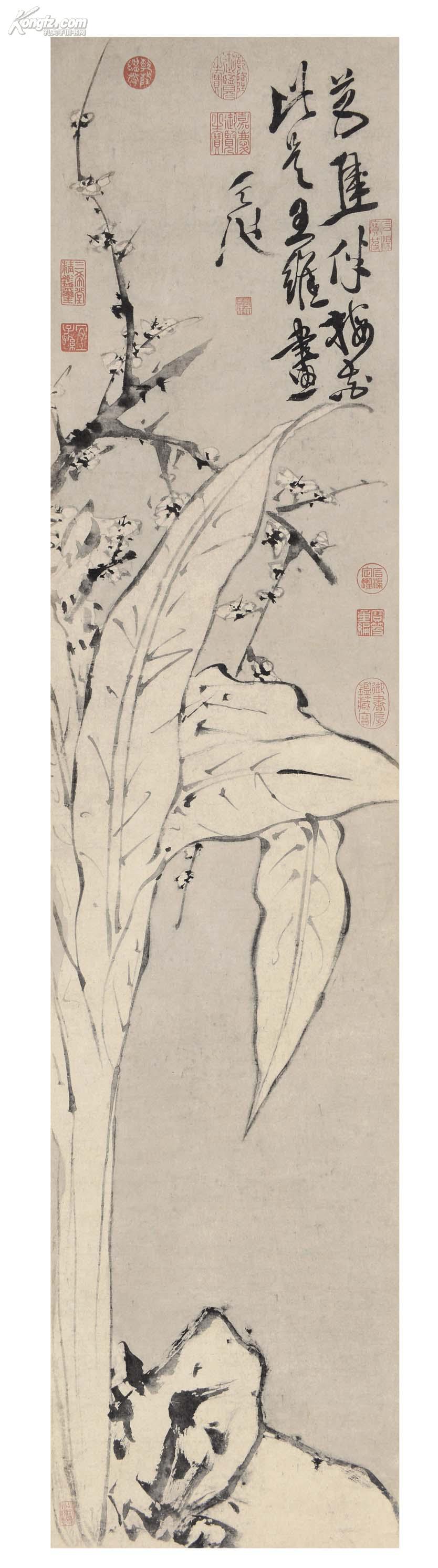 拍品详情 > 拍品大图 徐渭 梅花蕉叶图 滚动鼠标滚轴,图片即可轻松