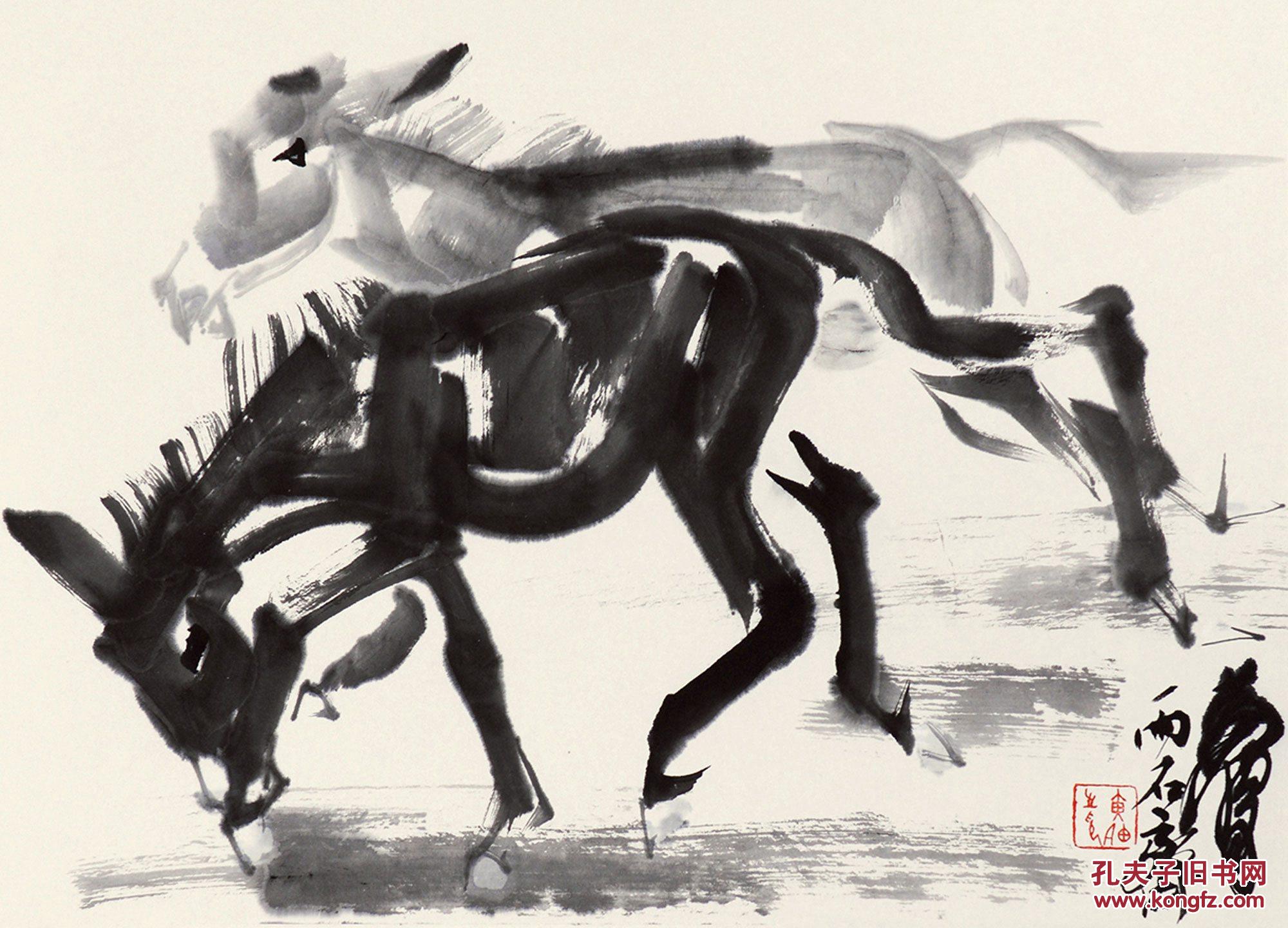 拍品详情 > 拍品大图 黄胄 双驴图 滚动鼠标滚轴,图片即可轻松放大