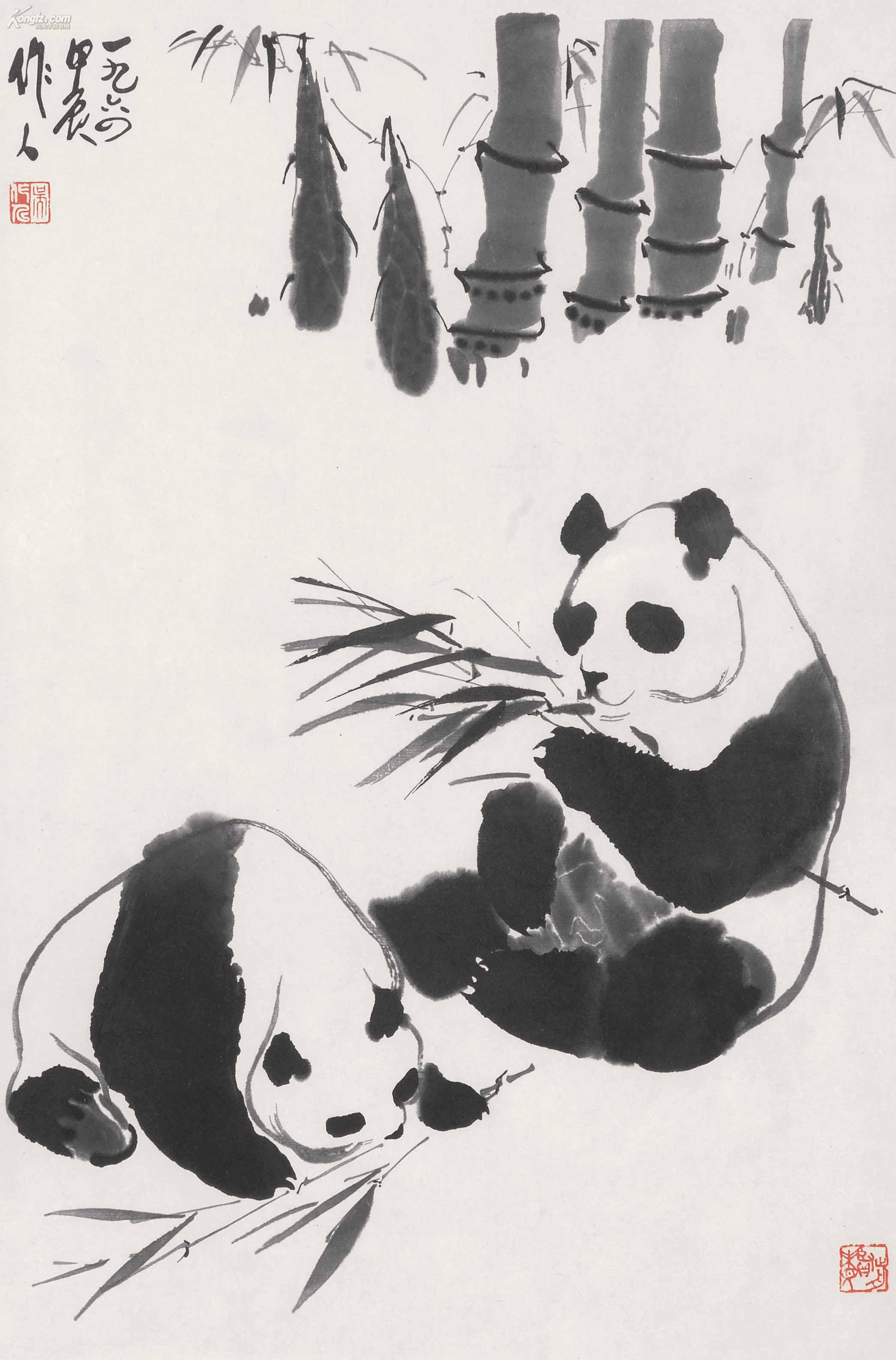 拍品详情 拍品大图 吴作人 熊猫 滚动鼠标滚轴,图片即可轻松放大