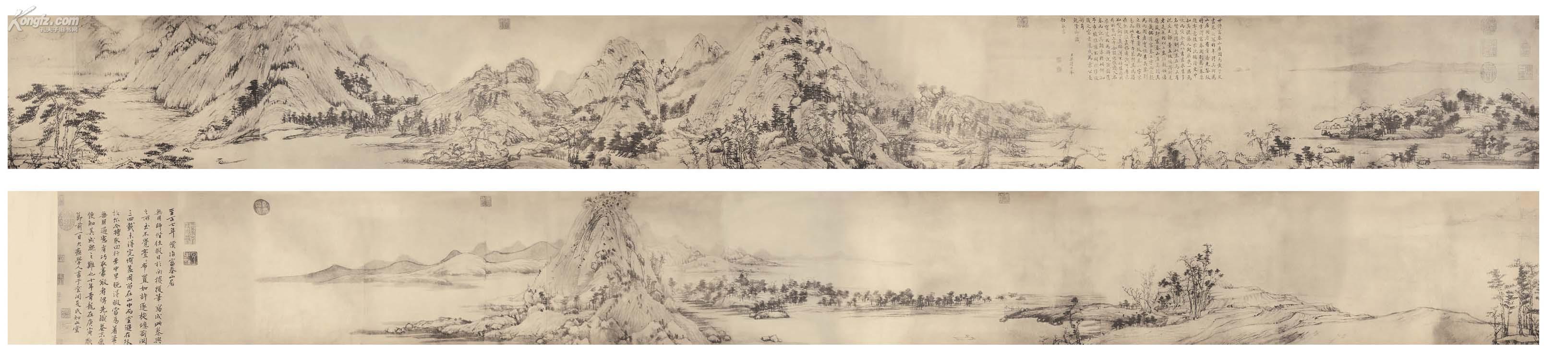 拍品详情 > 拍品大图 富春山居图卷 滚动鼠标滚轴,图片即可轻松放大