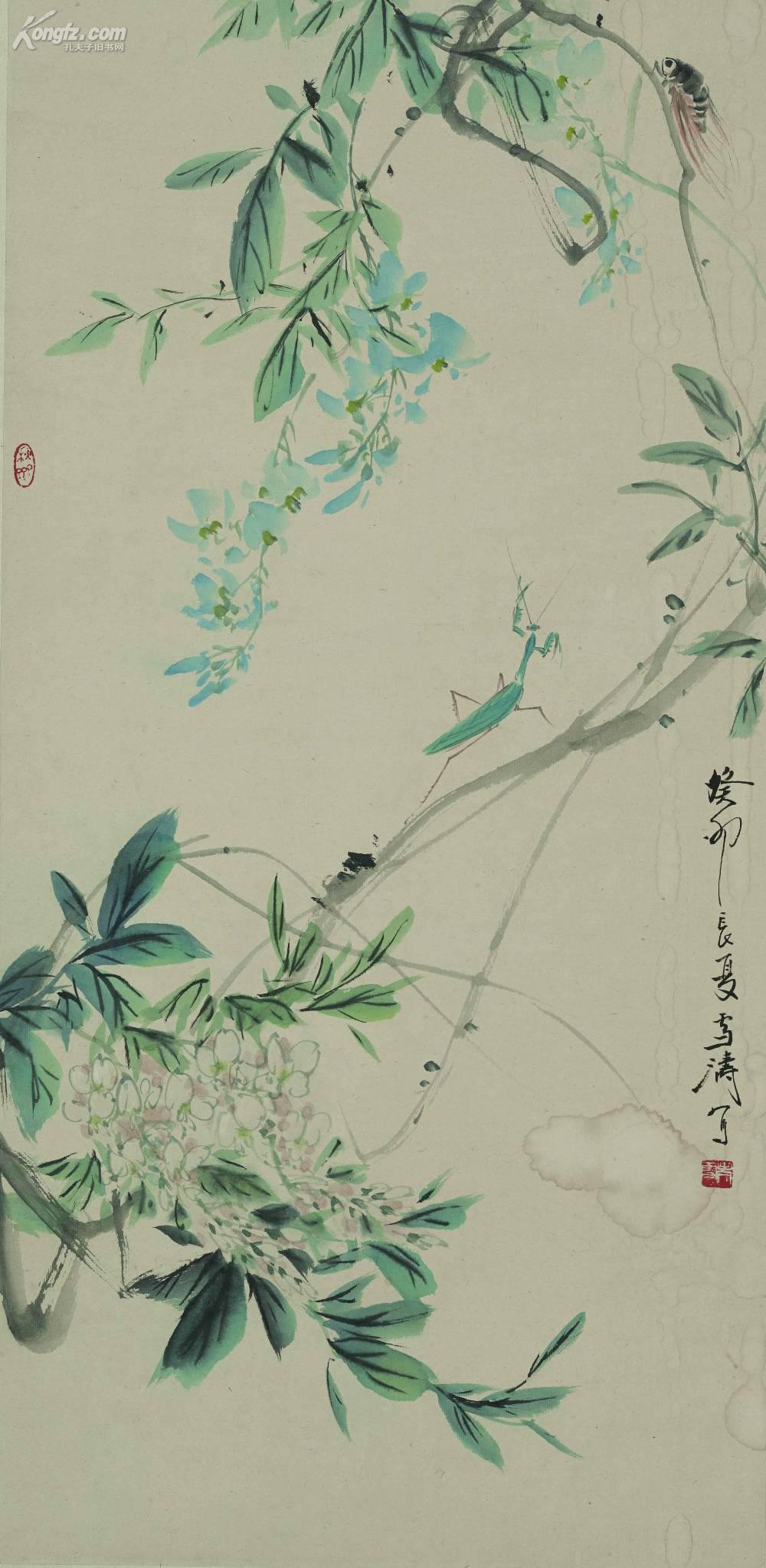 拍品详情 > 拍品大图 王雪涛螳螂扑蝉 滚动鼠标滚轴,图片即可轻松